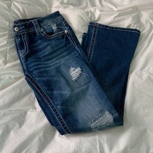 Miss Me Relaxed Boot Distressed Denim